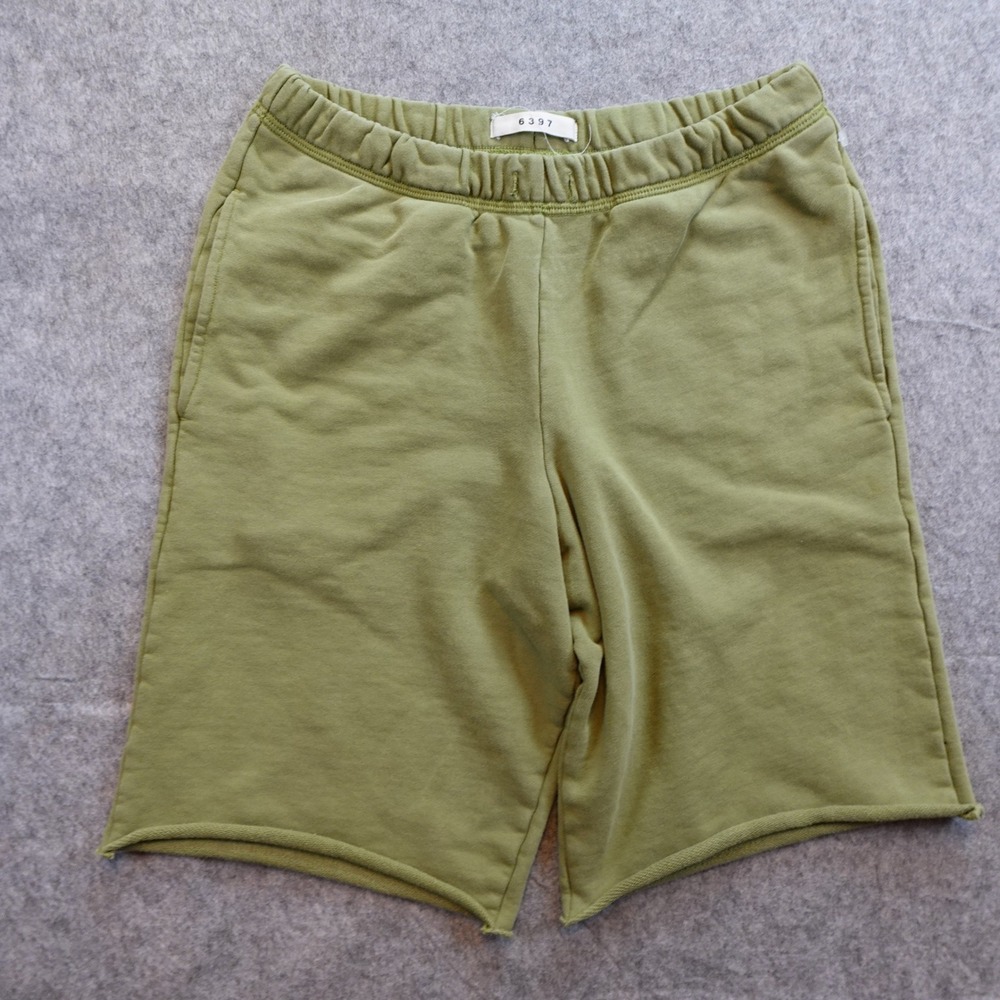 6397 Shorts Womens Extra Small Green Cut Off Sweatpants Rolled Hem‎ Athleisure